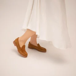 Mokasyny|Balagan Adam Półbuty, Karmelowy Welur