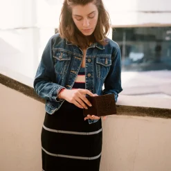 Portfele|Balagan Adon Portfel, Brazowy Wzor Krokodyla