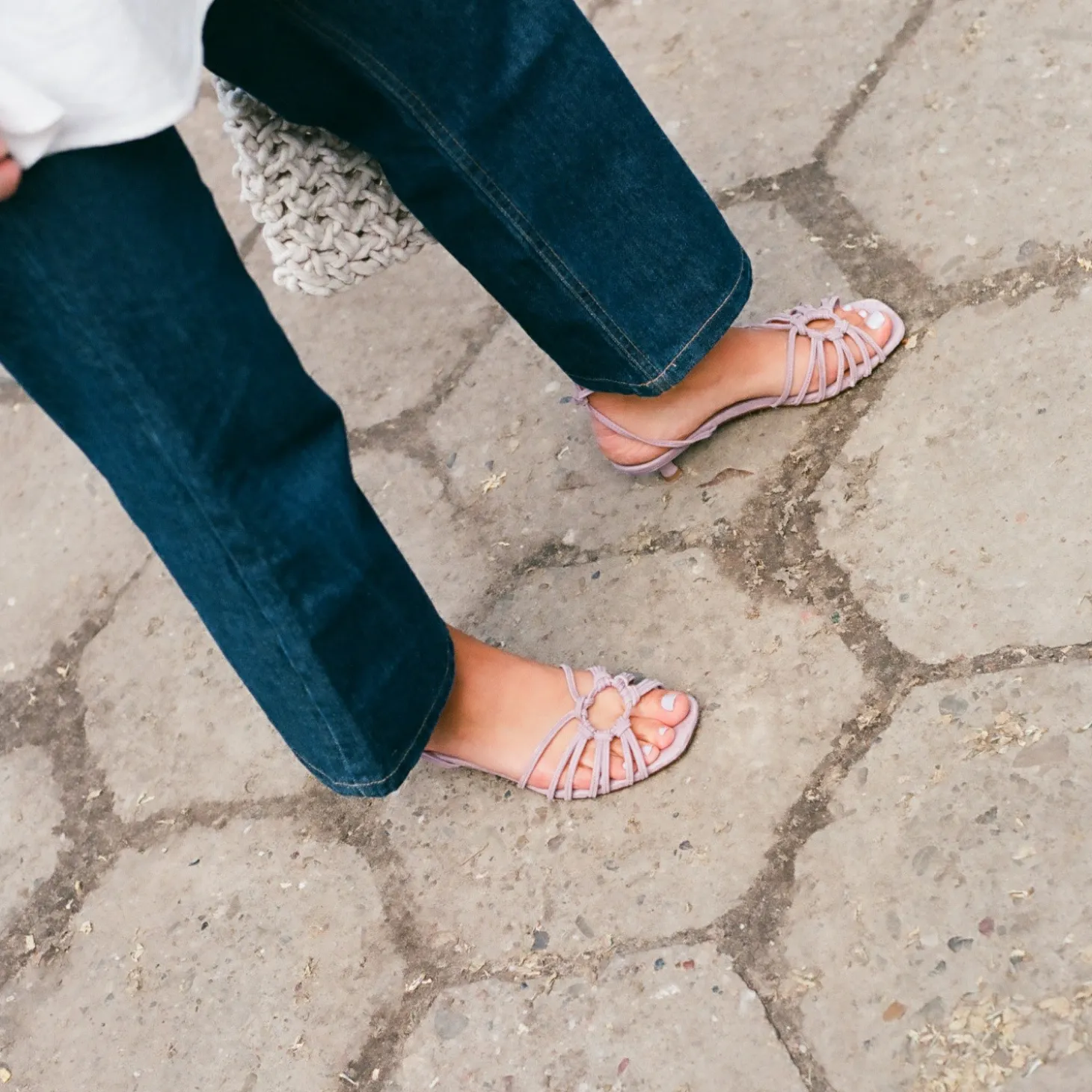 Sandaly|Balagan Amfi Kitten Sandaly, Lawendowy Zamsz