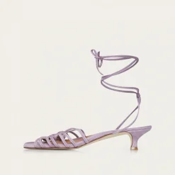 Sandaly|Balagan Amfi Kitten Sandaly, Lawendowy Zamsz