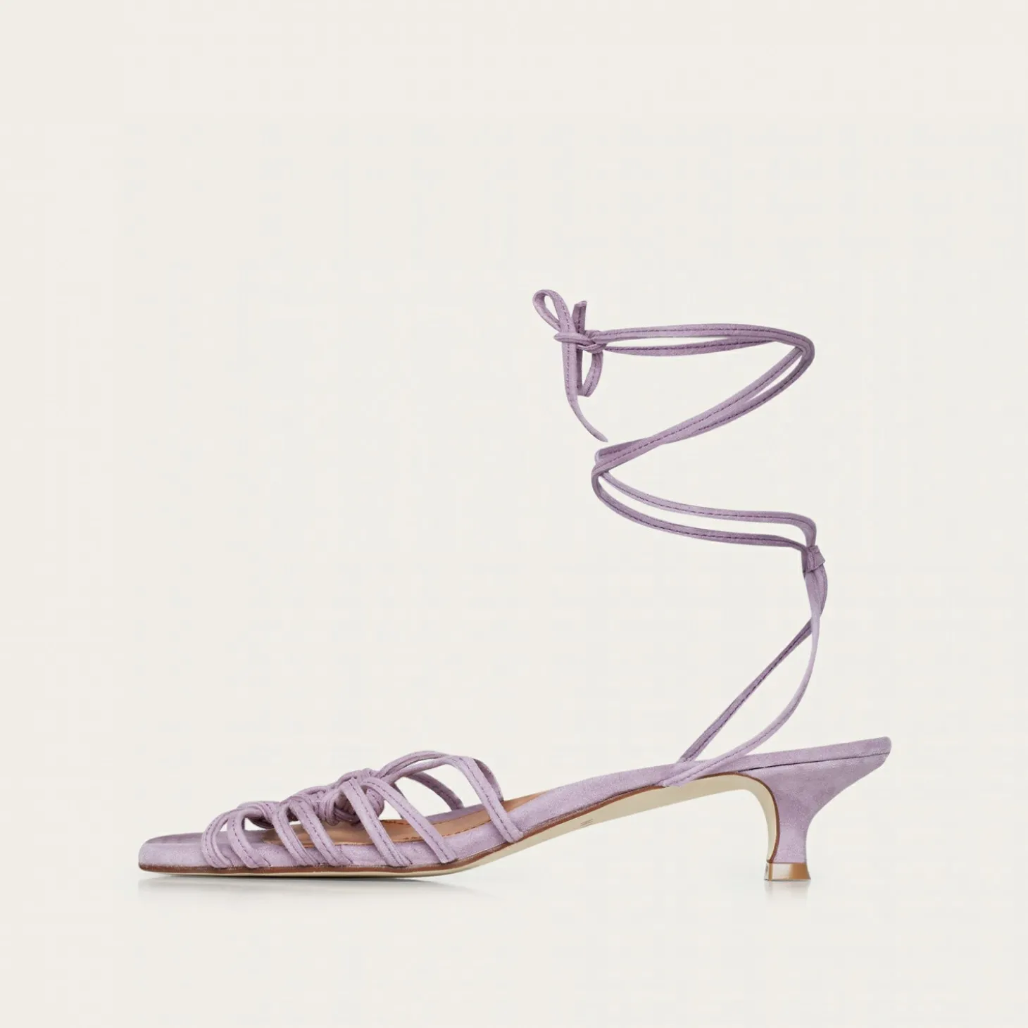 Sandaly|Balagan Amfi Kitten Sandaly, Lawendowy Zamsz