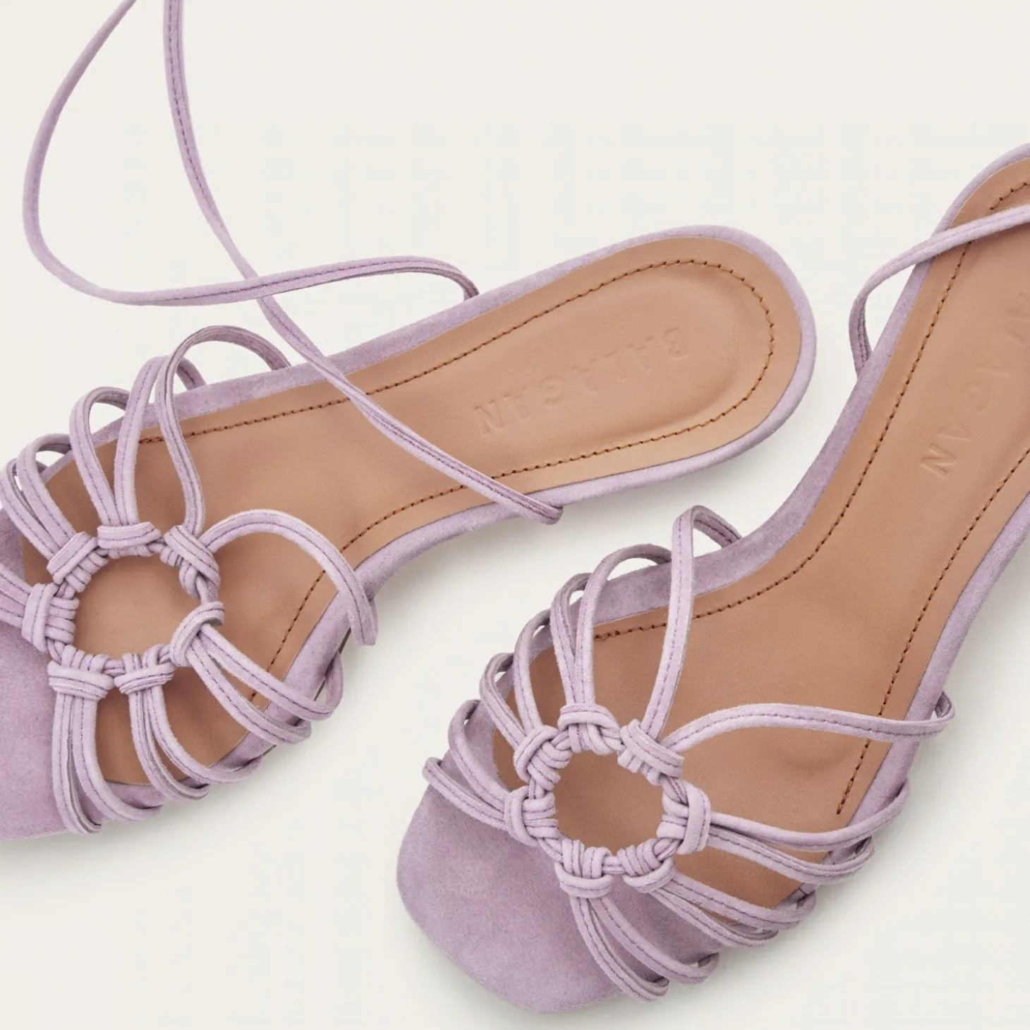 Sandaly|Balagan Amfi Kitten Sandaly, Lawendowy Zamsz