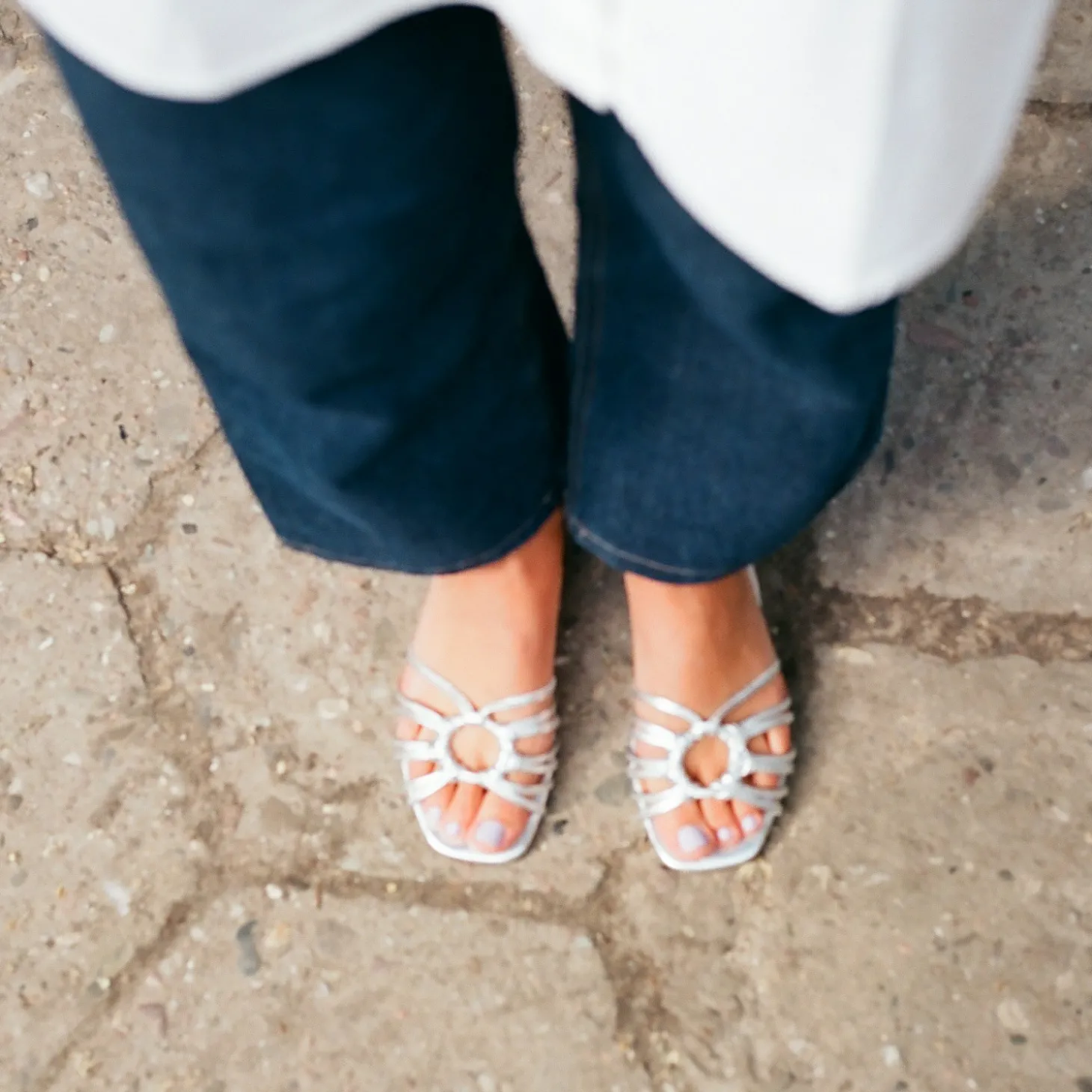 Sandaly|Balagan Amfi Kitten Sandaly, Srebrny