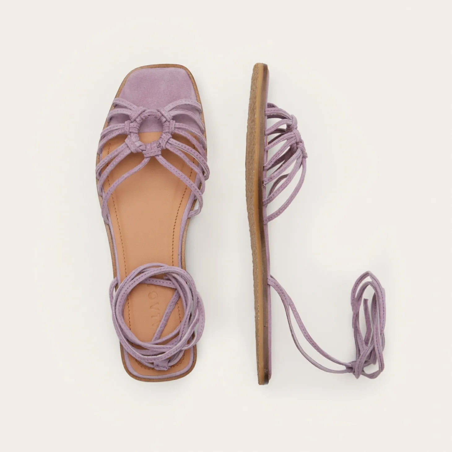 Sandaly|Balagan Amfi Sandaly, Lawendowy Zamsz