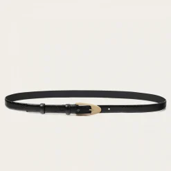 Paski|Balagan Cienki Pasek Z Klamra, Czarny Wzor Krokodyla