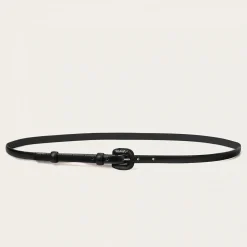 Paski|Balagan Cienki Pasek Z Powlekana Klamerka, Czarny Wzor Krokodyla