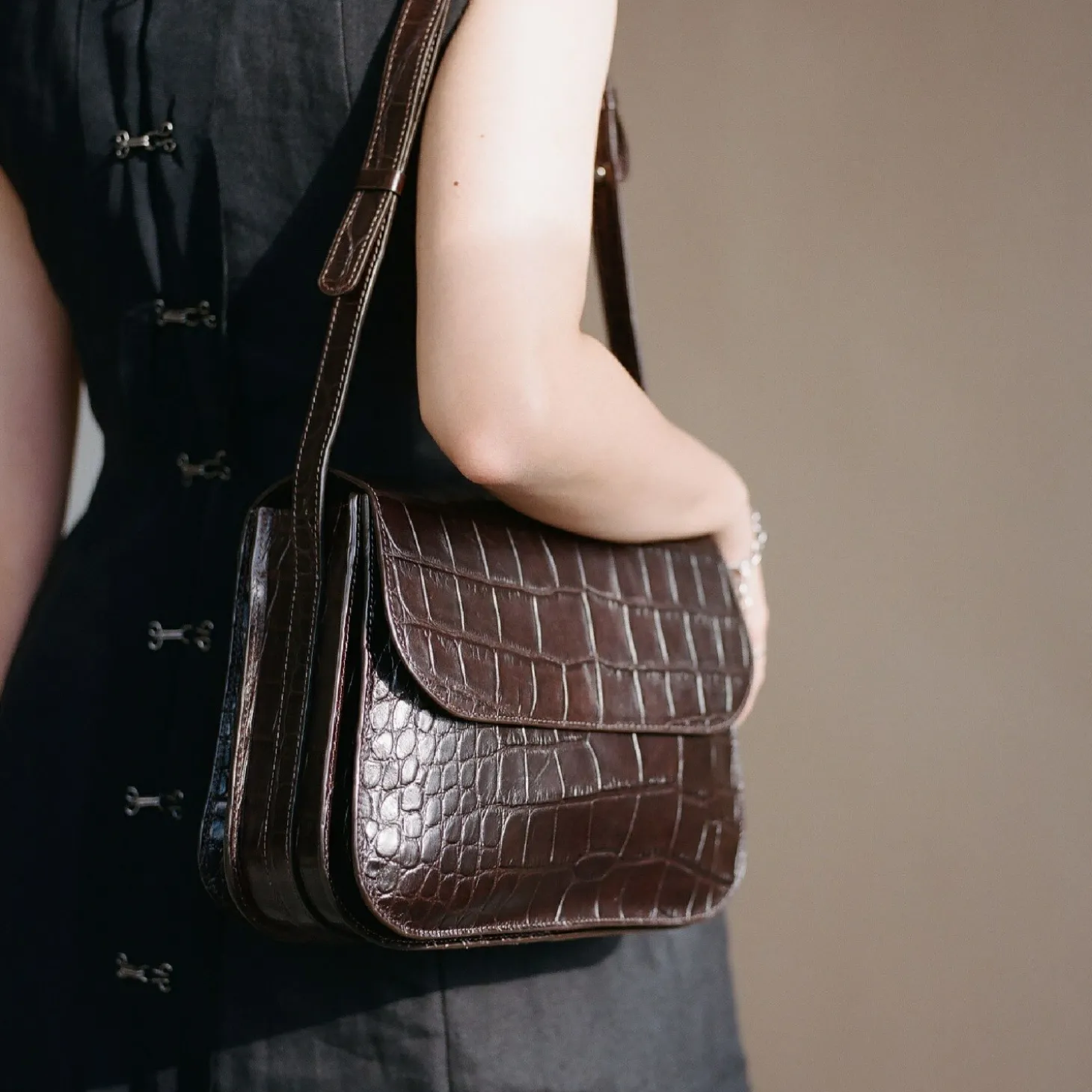 Listonoszki|Balagan Doar Torebka M, Brazowy Wzor Krokodyla