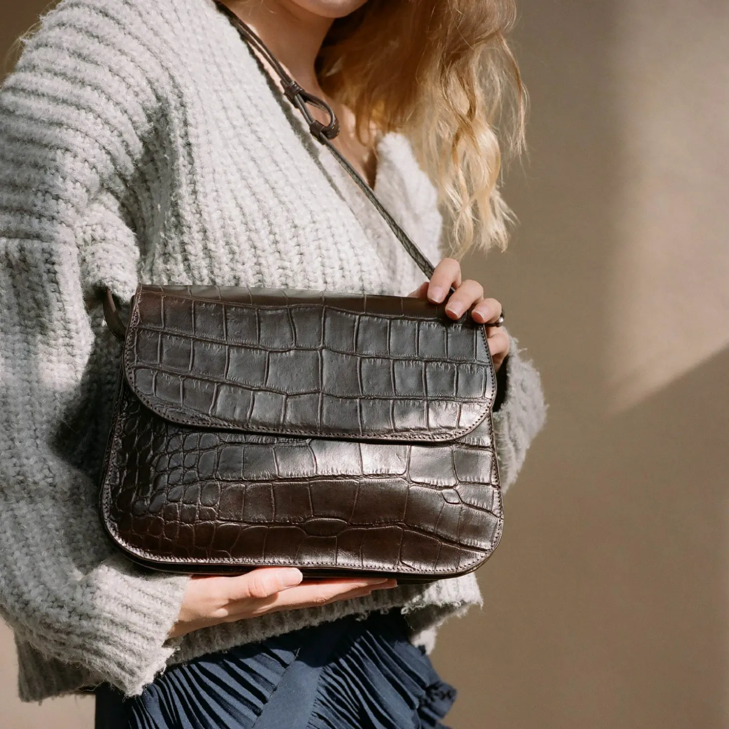 Listonoszki|Balagan Doar Torebka M, Brazowy Wzor Krokodyla