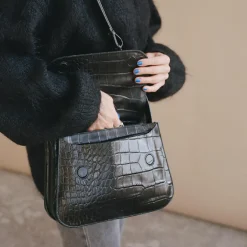 Listonoszki|Balagan Doar Torebka M, Czarny Wzor Krokodyla