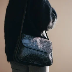 Listonoszki|Balagan Doar Torebka M, Czarny Wzor Krokodyla