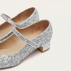 Czółenka|Balagan Dora Czółenka Na Niskim Obcasie, Srebrny Brokat