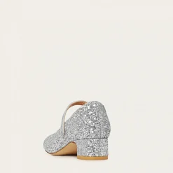 Czółenka|Balagan Dora Czółenka Na Niskim Obcasie, Srebrny Brokat