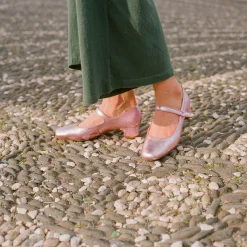 Czółenka|Balagan Dora Czółenka Na Niskim Obcasie, Metaliczny Rozowy