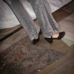 Czółenka|Balagan Dora Czółenka Na Wysokim Obcasie, Czarny Brokat