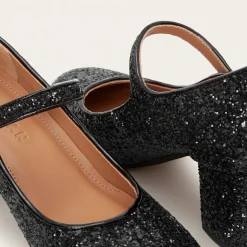 Czółenka|Balagan Dora Czółenka Na Wysokim Obcasie, Czarny Brokat