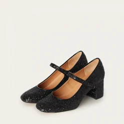 Czółenka|Balagan Dora Czółenka Na Wysokim Obcasie, Czarny Brokat