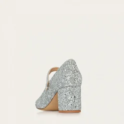 Czółenka|Balagan Dora Czółenka Na Wysokim Obcasie, Srebrny Brokat