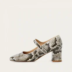 Czółenka|Balagan Dora Czółenka Na Wysokim Obcasie, Zlamana Biel Wzor Pytona