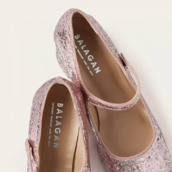 Czółenka|Balagan Dora Czółenka Na Wysokim Obcasie, Pudrowy Brokat