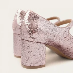 Czółenka|Balagan Dora Czółenka Na Wysokim Obcasie, Pudrowy Brokat