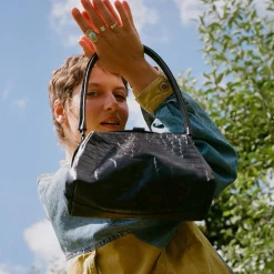 Minitorebki|Balagan Hug Bag Torebka L, Czarny Wzor Krokodyla