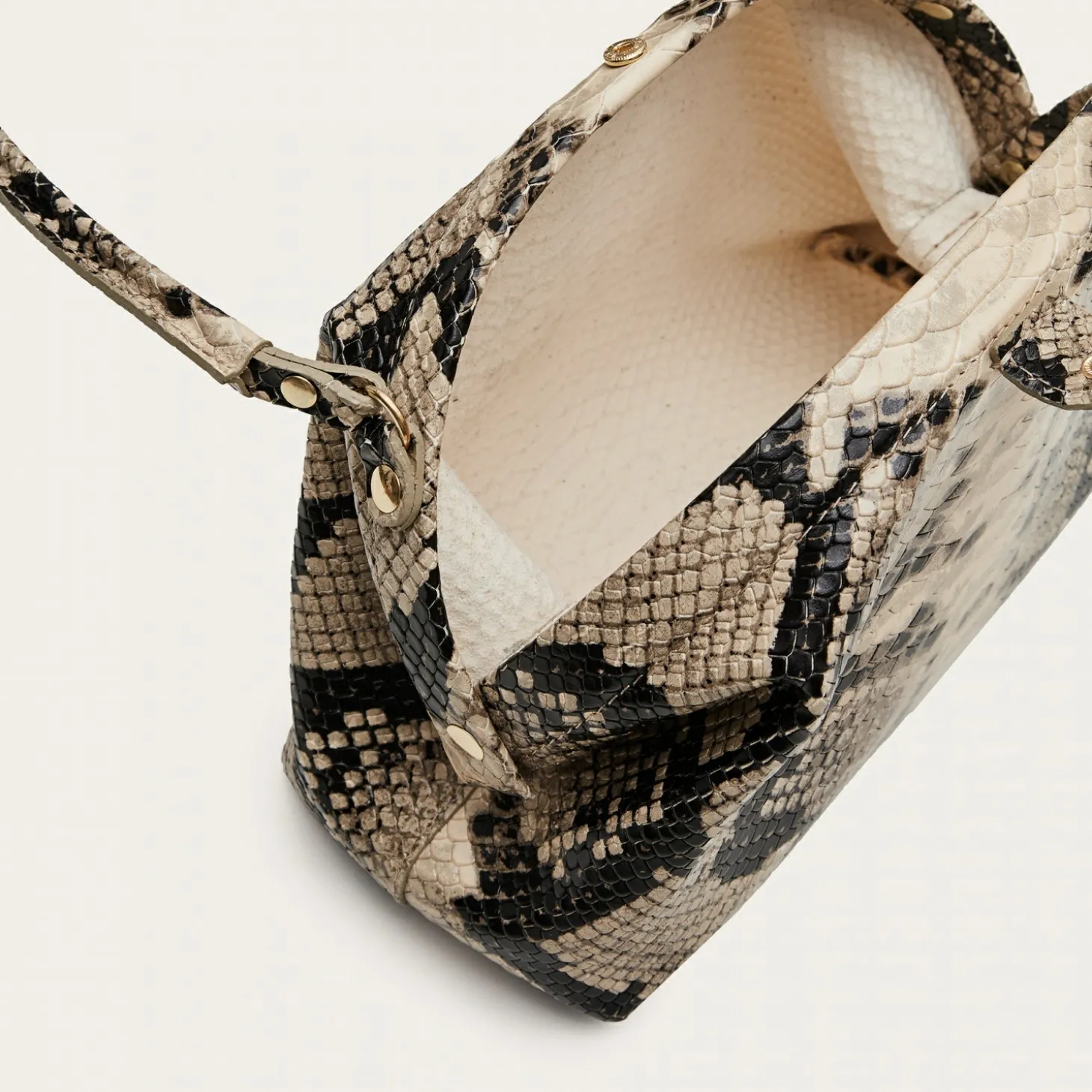 Minitorebki|Balagan Hug Bag Torebka L, Zlamana Biel Wzor Pytona