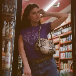 Minitorebki|Balagan Hug Bag Torebka L, Zlamana Biel Wzor Pytona