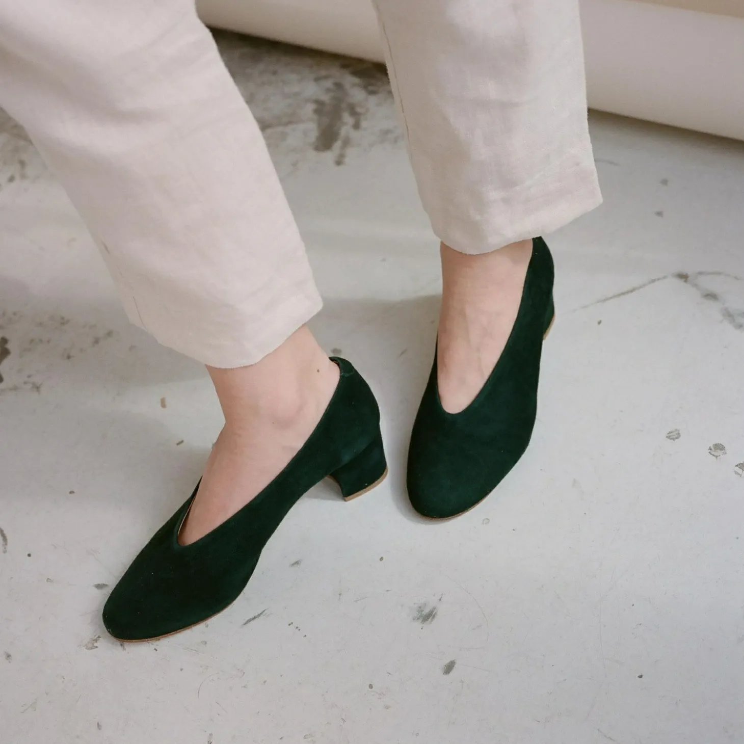 Czółenka|Balagan Leilot Czółenka, Zielony Zamsz