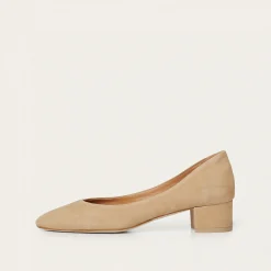 Czółenka|Balagan Migdal Czółenka Na Niskim Obcasie, Waniliowy Zamsz