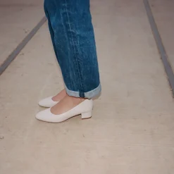 Czółenka|Balagan Migdal Czółenka Na Niskim Obcasie, Kremowy