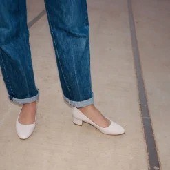 Czółenka|Balagan Migdal Czółenka Na Niskim Obcasie, Kremowy