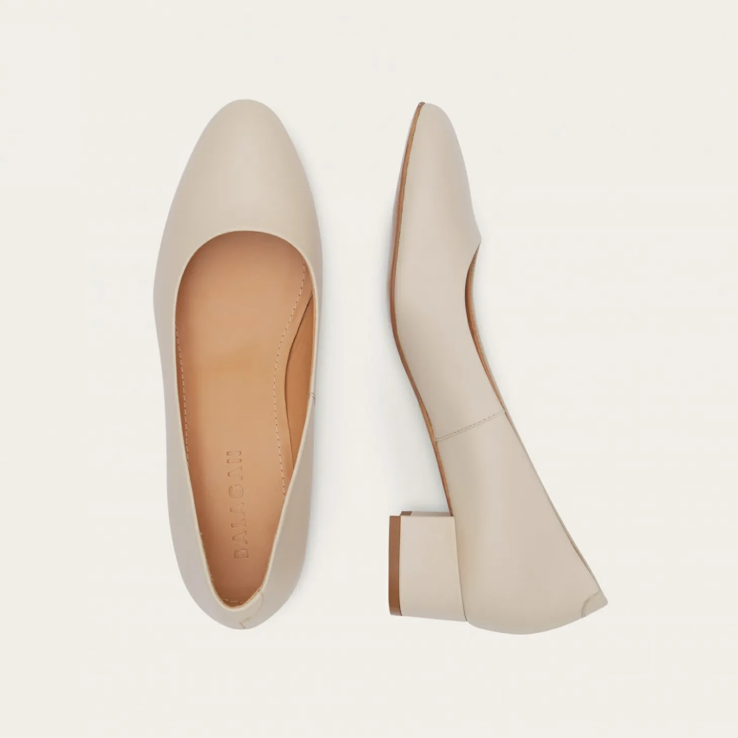 Czółenka|Balagan Migdal Czółenka Na Niskim Obcasie, Kremowy