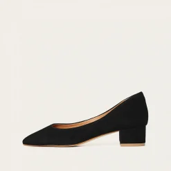 Czółenka|Balagan Migdal Czółenka Na Niskim Obcasie, Czarny Zamsz