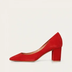 Czółenka|Balagan Migdal Czółenka Na Wysokim Obcasie, Czerwony Zamsz