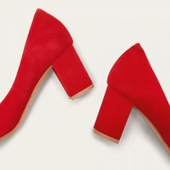 Czółenka|Balagan Migdal Czółenka Na Wysokim Obcasie, Czerwony Zamsz