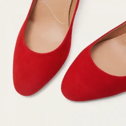 Czółenka|Balagan Migdal Czółenka Na Wysokim Obcasie, Czerwony Zamsz