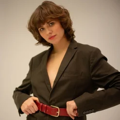 Paski|Balagan Pasek Szeroki Z Klamra, Szminkowy