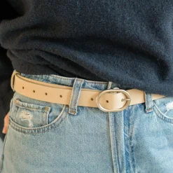 Paski|Balagan Pasek Z Owalna Klamra, Jasny Nubuk