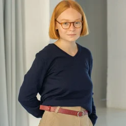 Paski|Balagan Pasek Z Owalna Klamra, Szminkowy