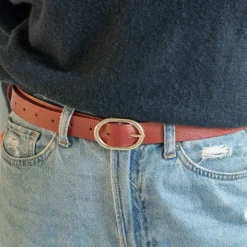 Paski|Balagan Pasek Z Owalna Klamra, Szminkowy