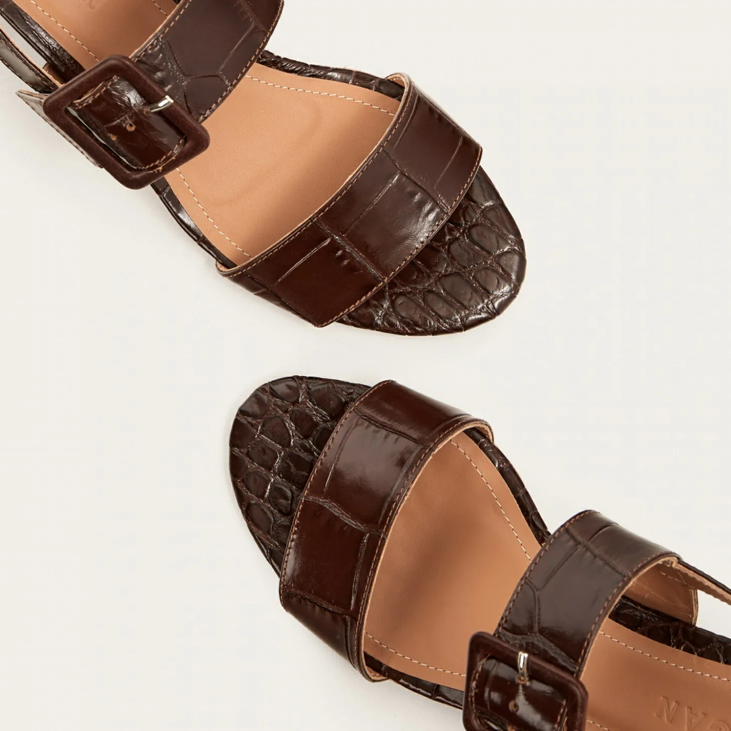 Sandaly|Balagan Rehava Sandaly, Brazowy Wzor Krokodyla