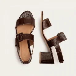 Sandaly|Balagan Rehava Sandaly, Brazowy Wzor Krokodyla