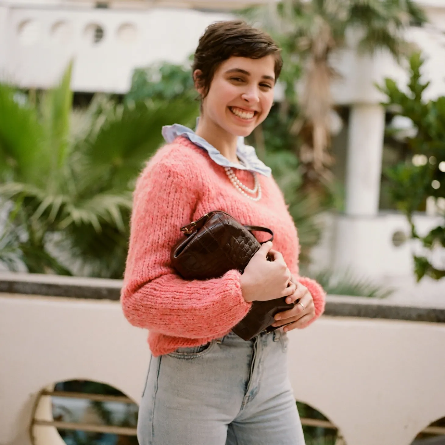 Listonoszki|Balagan Rofe Torebka M, Brazowy Wzor Krokodyla