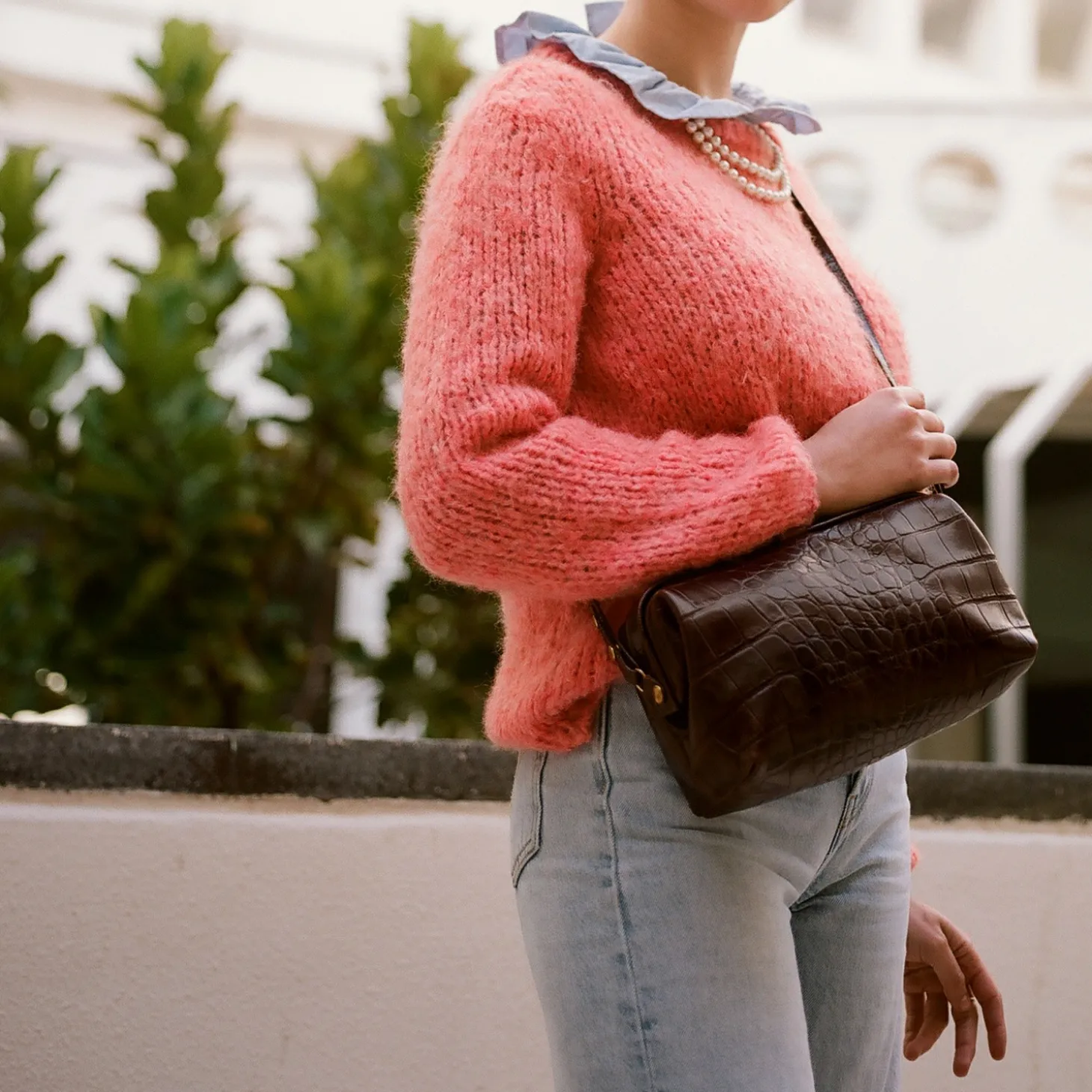 Listonoszki|Balagan Rofe Torebka M, Brazowy Wzor Krokodyla