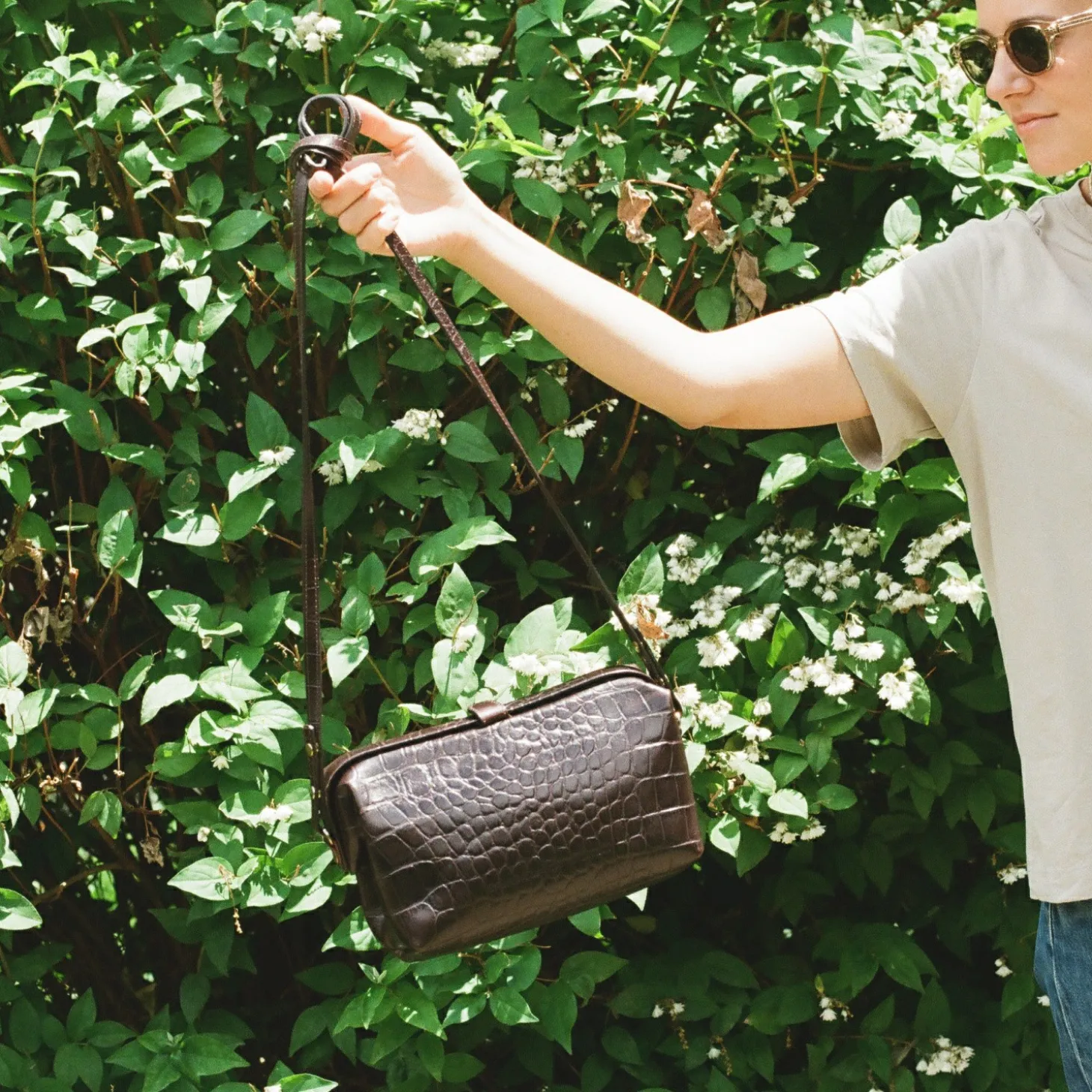 Listonoszki|Balagan Rofe Torebka M, Brazowy Wzor Krokodyla