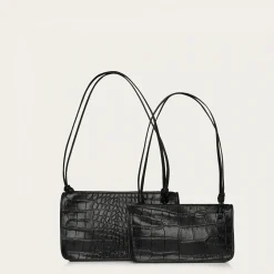 Listonoszki|Balagan Suzanne Torebka M, Czarny Wzor Krokodyla